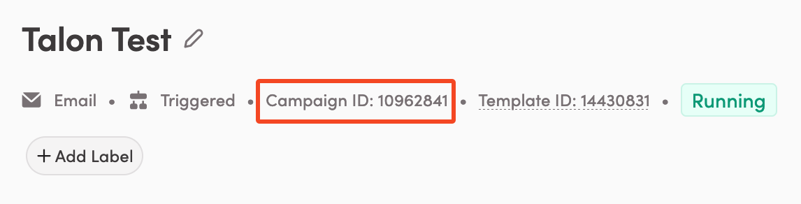 The campaign ID in Iterable