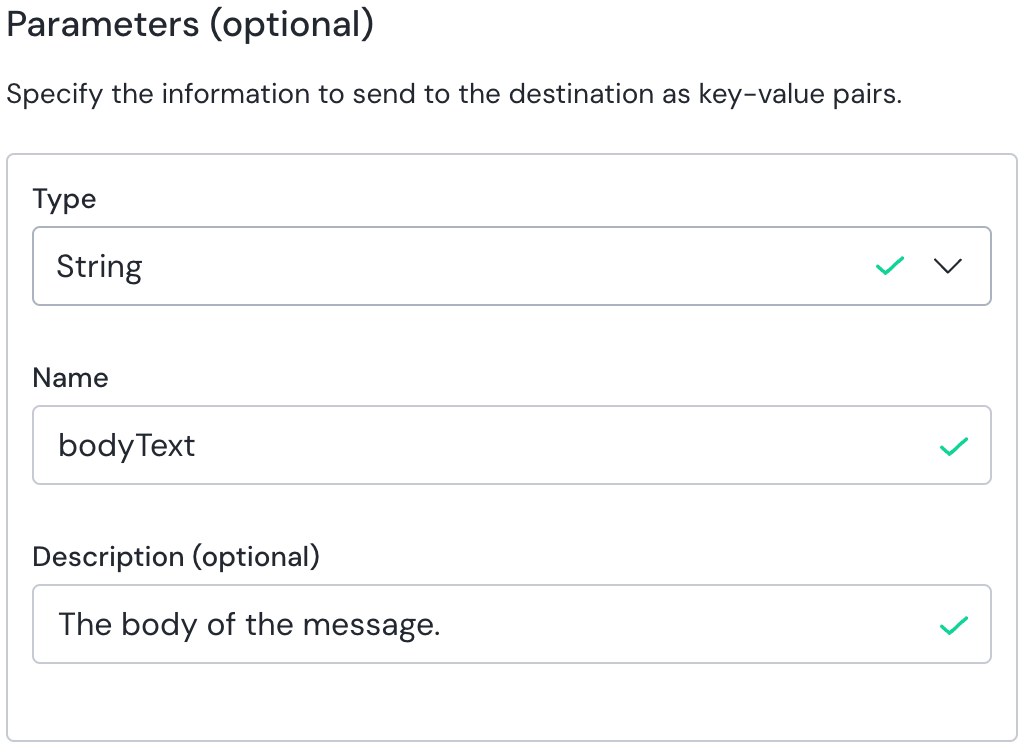 Creating a webhook request